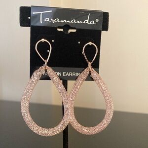 Taramanda Sparkling Pink Teardrop Earrings